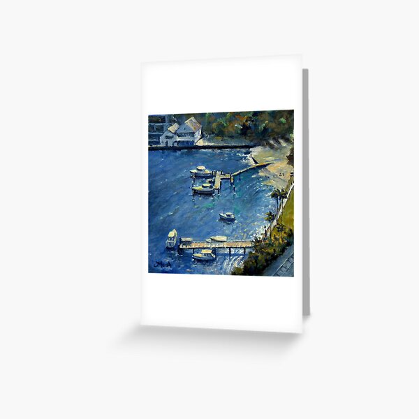 Deep Blue Lavender Bay, Sydney Harbour Greeting Card
