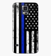 Funda/vinilo para Samsung Galaxy La policía diseñó la bandera americana vertical apenada