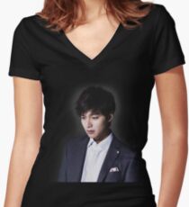 Lee Min Ho Women's Fitted V-Neck T-Shirt