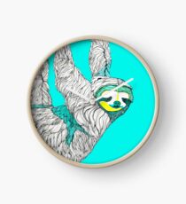 Spring Sloth Clock