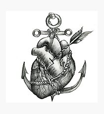 Heart Larry tattoos Photographic Print
