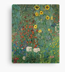 Klimt Flowers Canvas Print