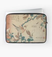 Hokusai Katsushika - A Paddy Bird Perched On A Flowering Magnolia Branch Laptop Sleeve
