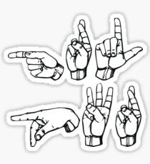 GIRL POWER Sign Language Sticker