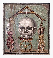Memento Mori mosaic from Pompeii Photographic Print