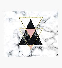 Geo glam marble Photographic Print