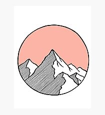 Mountains Sketch Photographic Print