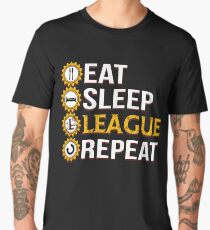 League Of Legends Eat Sleep League Repeat Funny Gifts Men's Premium T-Shirt