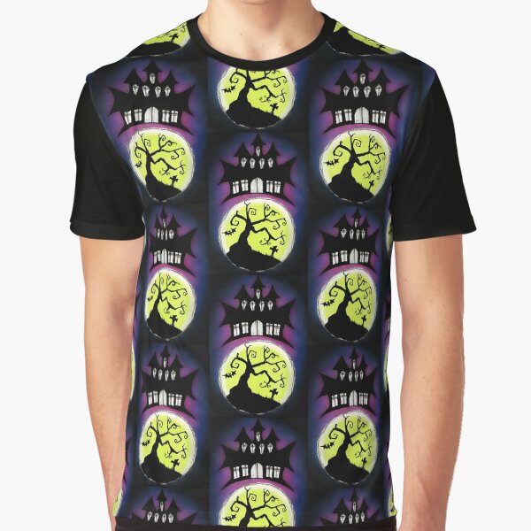 Haunted House Graphic T-Shirt