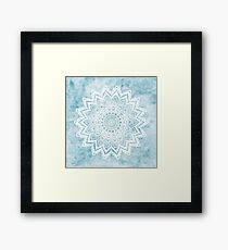 MANDALA SAVANAH LIGHT BLUE Framed Print