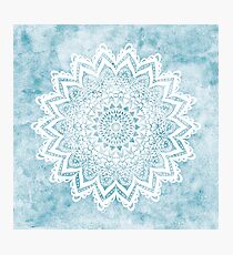 MANDALA SAVANAH LIGHT BLUE Photographic Print