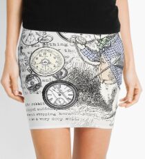 White Rabbit Alice in Wonderland Watches Time Mini Skirt