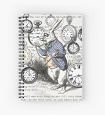 White Rabbit Alice in Wonderland Watches Time Spiral Notebook