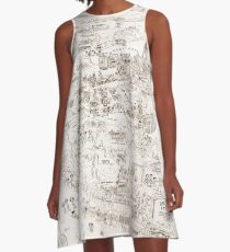 Hollywood Starland Map of the Stars Circa 1937 A-Line Dress