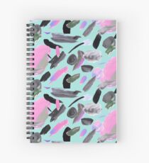 Cuaderno de espiral Menta y pintura abstracta rosa