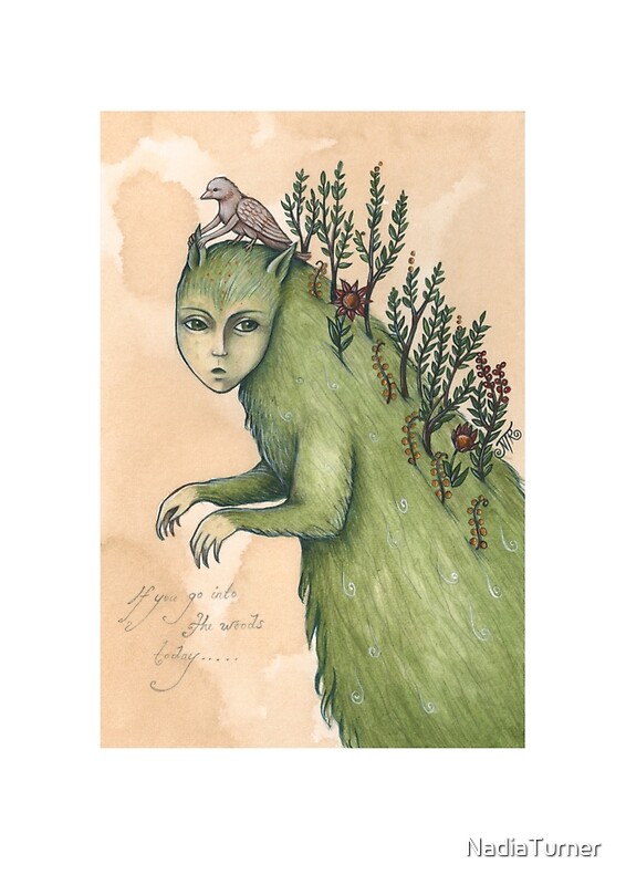 "Into the Woods... (Print with white border)" by NadiaTurner | Redbubble