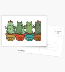 Catcus Garden (Einreihig) Postkarten