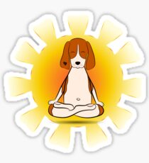 Yoga dog Sticker