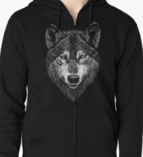 Wolf Zipped Hoodie