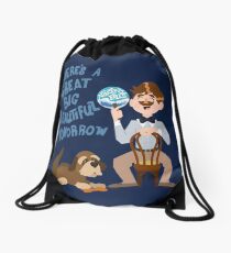Man Has A Dream Drawstring Bag