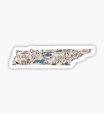 Tennessee Vintage Bild Karte Sticker
