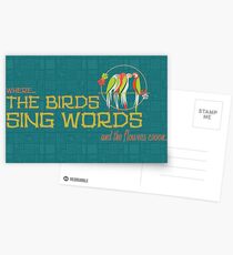 Tiki Room - Wo die Vögel Worte singen Postkarten