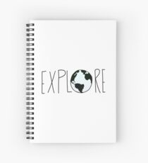 Explore the Globe Spiral Notebook