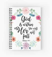 God is within her she will not fall Spiral Notebook