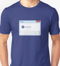 Hello World Message Box Unisex T-Shirt