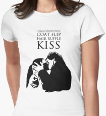 Sherlock and Molly Kiss Women's Fitted T-Shirt