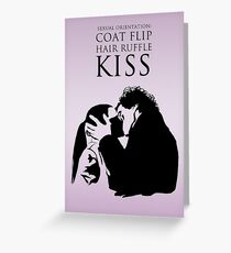 Sherlock and Molly Kiss Greeting Card