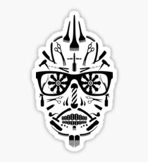 barbershop sugar skull Sticker