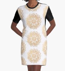 Goldmandala T-Shirt Kleid