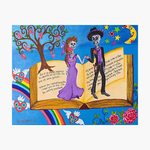 Dia de los Muertos - Everlasting Love - Day of the Dead Photographic Print
