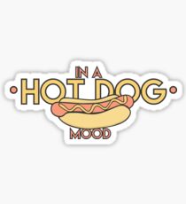 in a hot dog mood Sticker