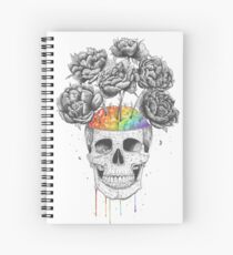 Skull with rainbow brains Spiralblock