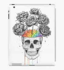 Skull with rainbow brains iPad Case/Skin