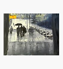 Rainy City Street Photographic Print