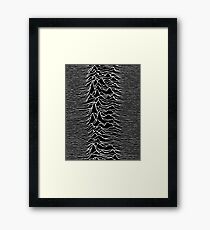 CP 1919 - Joy Division Unknown Pleasures: White on clear Framed Print
