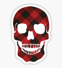 Flannel Skull Sticker