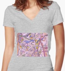 not my fault Women's Fitted V-Neck T-Shirt