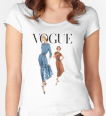Vintage Patterns 4 Women's Fitted Scoop T-Shirt