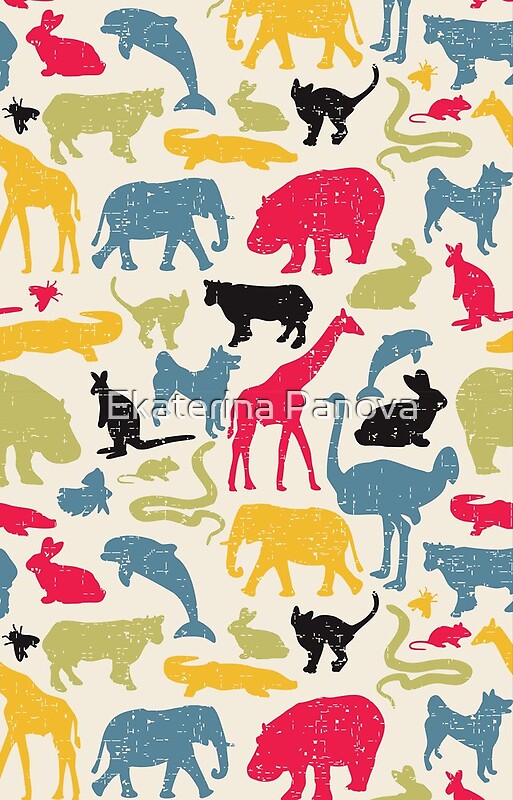 “Retro animals” by Ekaterina Panova | Redbubble