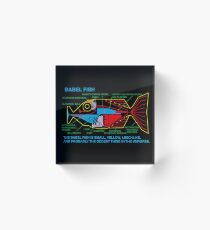 NDVH Babel Fish H2G2 Acrylic Block