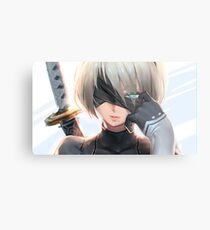 NieR: Automata 2B Metal Print