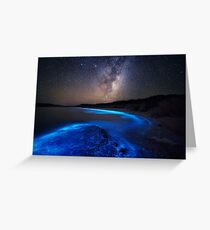 Milky Way Over Sea Sparkle Bay Greeting Card
