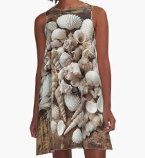 Tropical Sea Shells Photography A-Line Dress