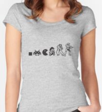 Resolution Evolution - A Quick Video Game History Women's Fitted Scoop T-Shirt