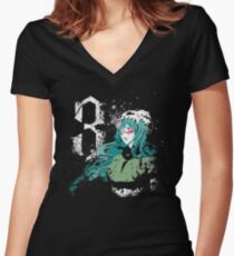 Number 3 Women's Fitted V-Neck T-Shirt