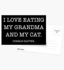 Commas Matter Postcards